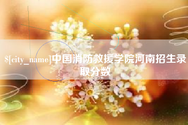 宣威中国消防救援学院河南招生录取分数