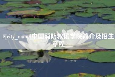 宣威中国消防救援学院简介及招生章程