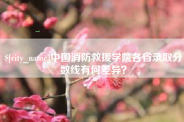 宣威中国消防救援学院各省录取分数线有何差异？