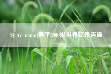宣威男子5000米世界纪录告破