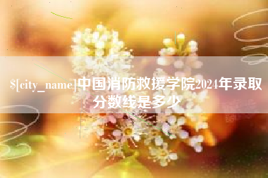 宣威中国消防救援学院2024年录取分数线是多少