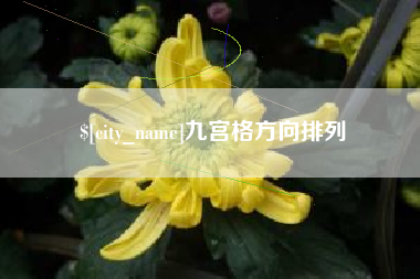 宣威九宫格方向排列