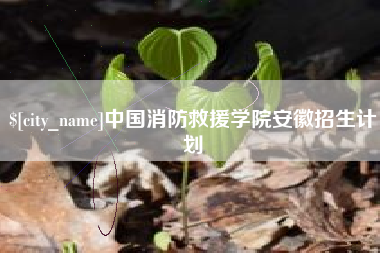 宣威中国消防救援学院安徽招生计划