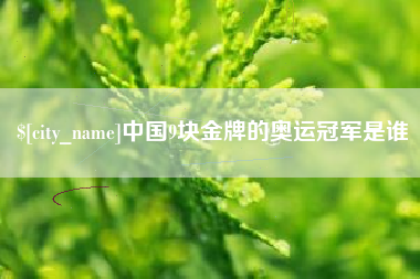 宣威中国9块金牌的奥运冠军是谁