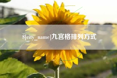 宣威九宫格排列方式