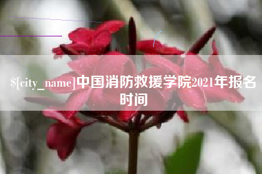 宣威中国消防救援学院2021年报名时间