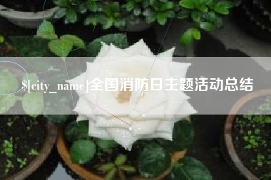 宣威全国消防日主题活动总结
