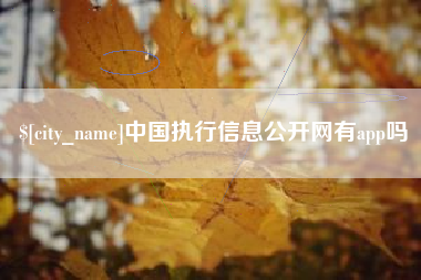宣威中国执行信息公开网有app吗