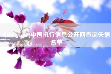 宣威中国执行信息公开网查询失信名单