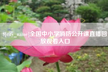 宣威全国中小学消防公开课直播回放观看入口