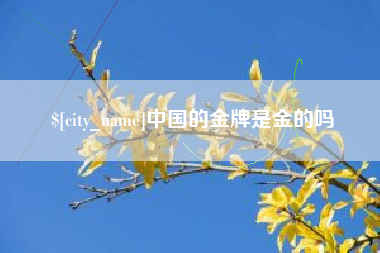 宣威中国的金牌是金的吗