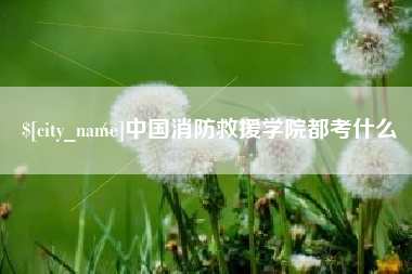 宣威中国消防救援学院都考什么