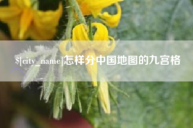 宣威怎样分中国地图的九宫格