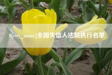 宣威全国失信人法院执行名单