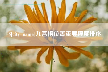 宣威九宫格位置重要程度排序