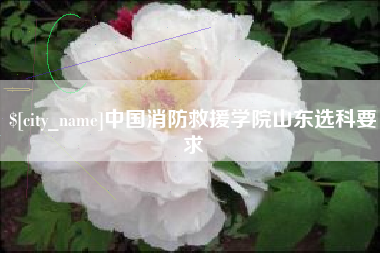 宣威中国消防救援学院山东选科要求