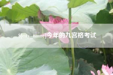 宣威今年的九宫格考试